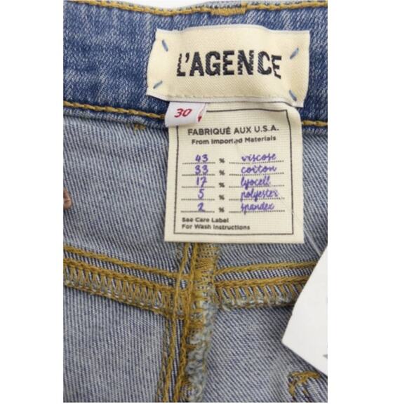 L'AGENCE Margot High Rise Skinny Cropped Jeans 30 Women's - Picture 6 of 8